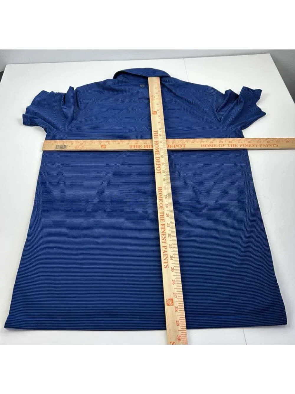 Greyson Polo Shirt Mens Medium Blue Striped Performance Golf Waterbury Open - Picture 7 of 8